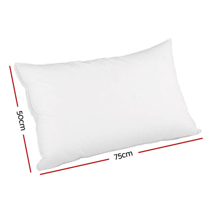 Giselle Bedding Duck Feather Down Pillow Luxury Twin Pack.