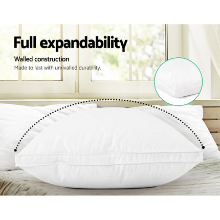Giselle Bedding Duck Feather Down Pillow Luxury Twin Pack.