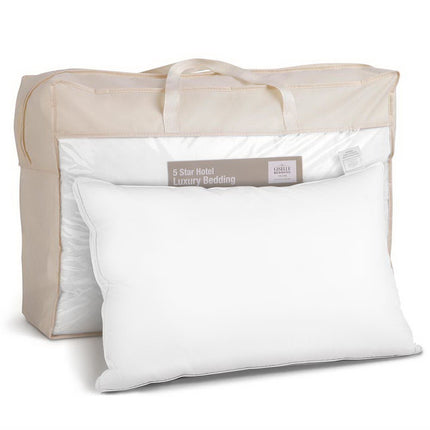 Giselle Bedding Duck Feather Down Pillow Luxury Twin Pack.