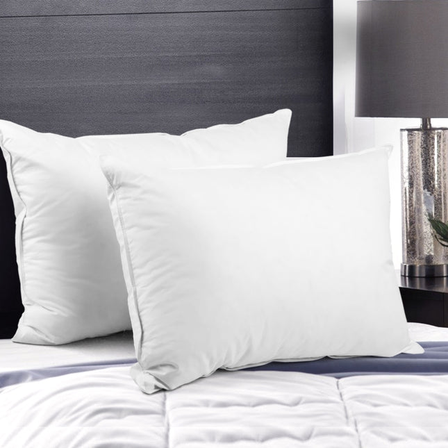 Giselle Bedding Duck Feather Down Pillow Twin Pack.