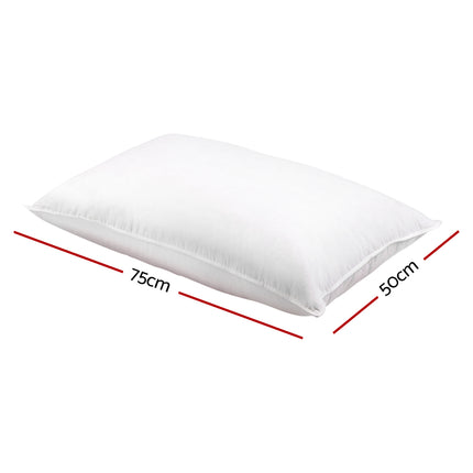 Giselle Bedding Duck Feather Down Pillow Twin Pack.