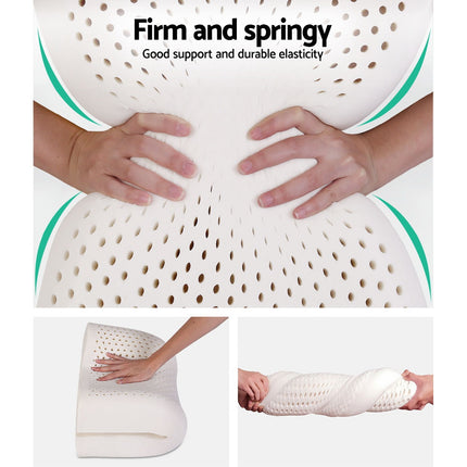Giselle Bedding Natural Latex Pillow 2-Zone Twin Pack.
