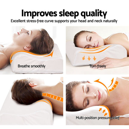 Giselle Bedding Natural Latex Pillow 2-Zone Twin Pack.