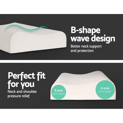 Giselle Bedding Natural Latex Pillow 2-Zone Twin Pack.