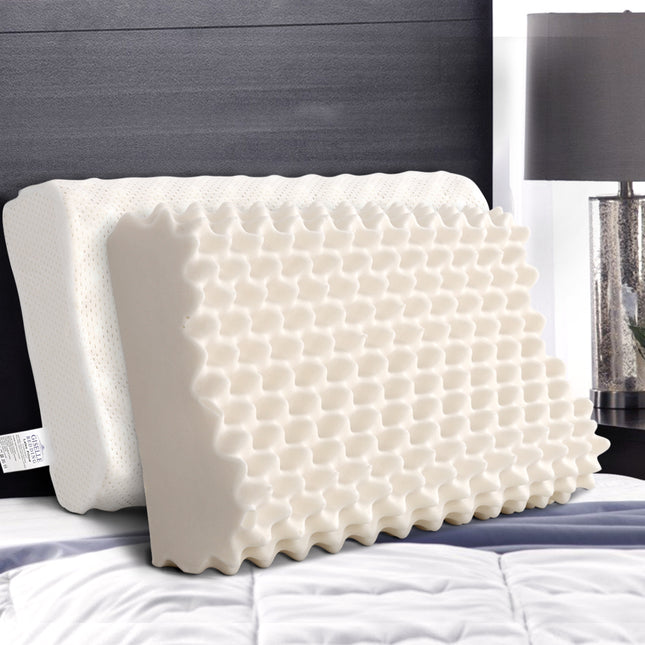 Giselle Bedding Natural Latex Pillow Twin Pack.