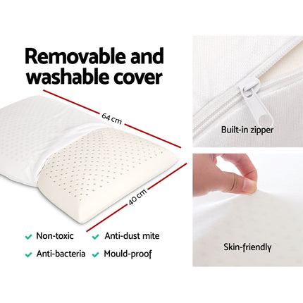Giselle Bedding Natural Latex Pillow Classic Twin Pack.