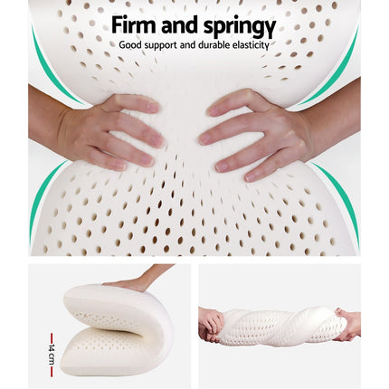 Giselle Bedding Natural Latex Pillow Classic Twin Pack.