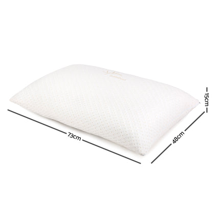 Giselle Bedding Memory Foam Pillow Bamboo Cover Twin Pack.