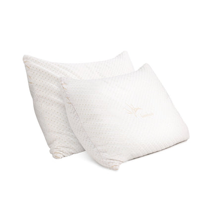 Giselle Bedding Memory Foam Pillow Bamboo Cover Twin Pack.