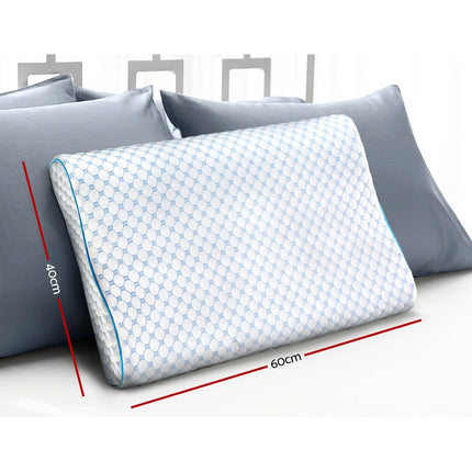 Giselle Bedding Memory Foam Contour Pillow Cool Gel.