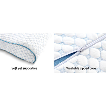 Giselle Bedding Memory Foam Contour Pillow Cool Gel.