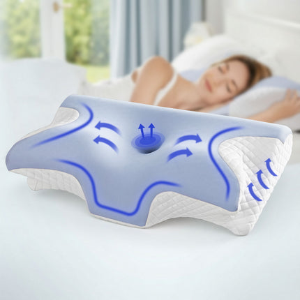 Giselle Bedding Memory Foam Pillow Ergonomic Contour.