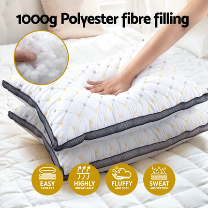 Giselle 2pcs Pillows Microfibre.
