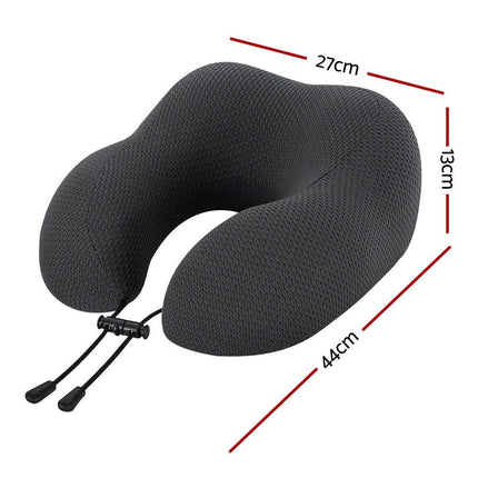 Giselle Bedding Travel Neck Pillow U-Shape Support Memory Foam Plane Car Cushion.