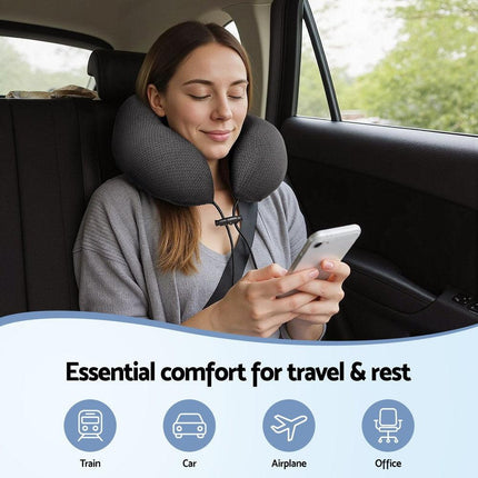 Giselle Bedding Travel Neck Pillow U-Shape Support Memory Foam Plane Car Cushion.