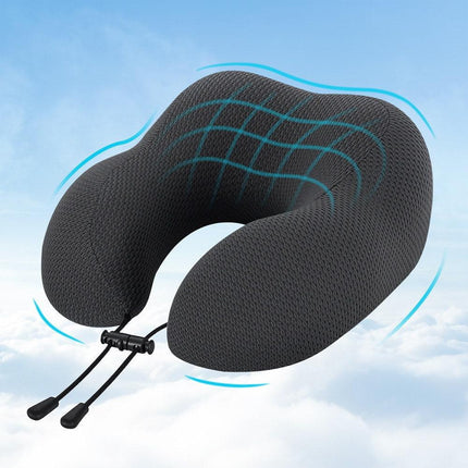 Giselle Bedding Travel Neck Pillow U-Shape Support Memory Foam Plane Car Cushion.