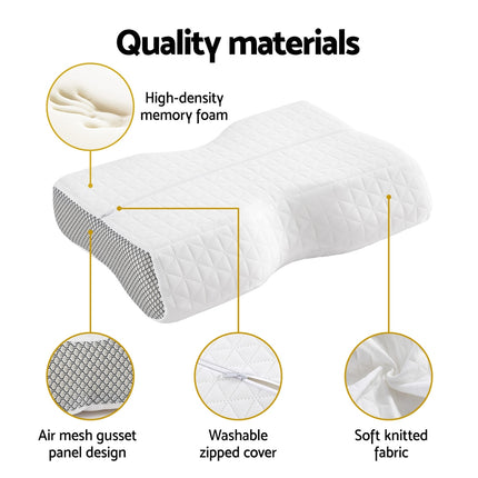 Giselle Memory Foam Pillow Contour Neck.