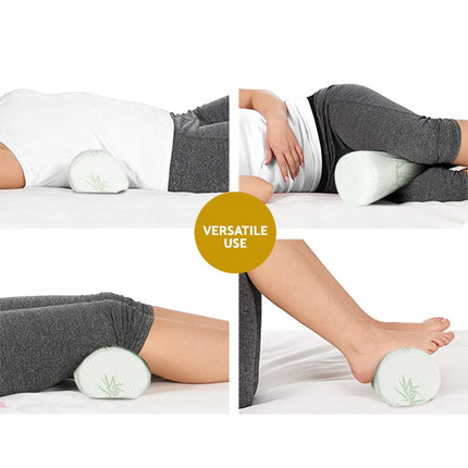 Giselle Bedding Memory Foam Neck Roll Pillow Bamboo Cover.
