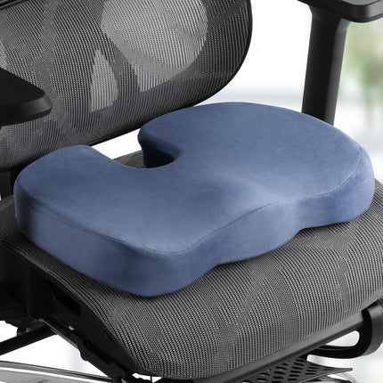 Giselle Bedding Seat Cushion Memory Foam Pillow Back Pain Relief Chair Pad Blue.