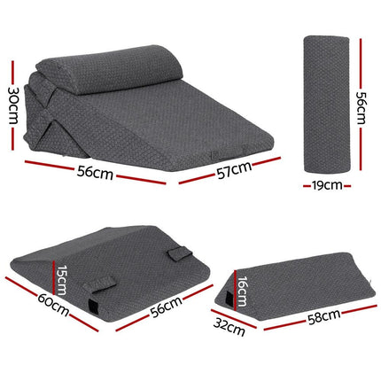 Giselle Bedding Adjustable Wedge Pillow Grey.