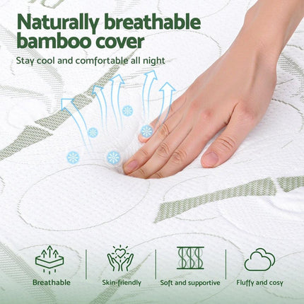 Giselle Bedding Wedge Pillow Gel Memory Foam Ergonomic Support Bamboo Cover.