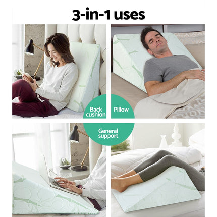 Giselle Bedding Wedge Pillow Bamboo Cover Twin Pack.