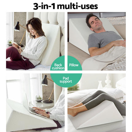 Giselle Bedding Wedge Pillow White.