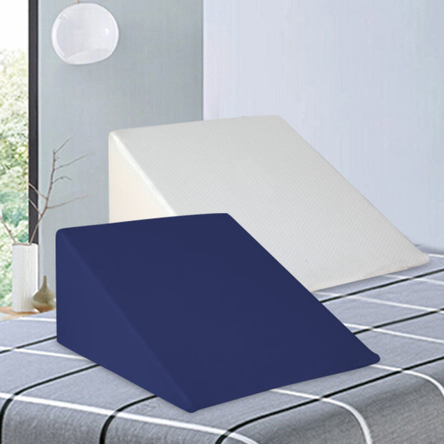 Giselle Bedding Wedge Pillow White & Blue.