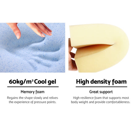 Giselle Bedding Wedge Pillow White & Blue.