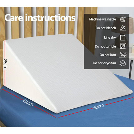 Giselle Bedding Wedge Pillow White Twin Pack.