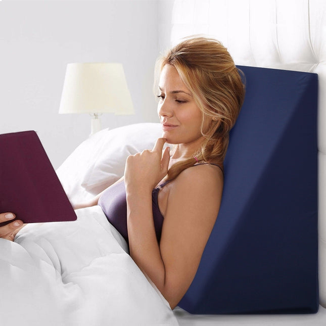 Giselle Bedding Wedge Pillow Blue.