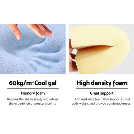 Giselle Bedding Wedge Pillow Blue Twin Pack.