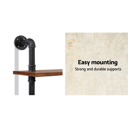 Artiss Floating DIY Pipe Shelf 5 Tiers - ISSA.
