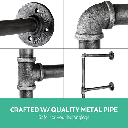 Artiss Floating DIY Pipe Shelf Metal Brackets Set of 2.