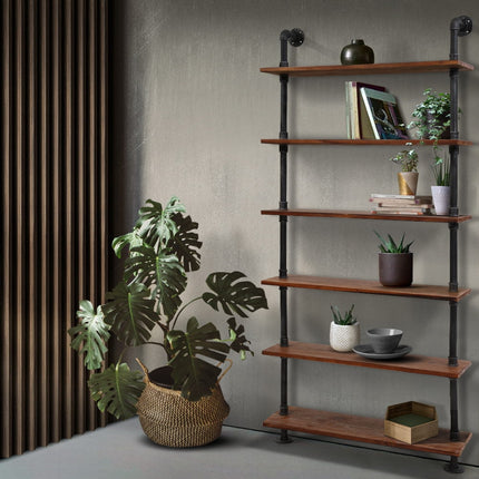 Artiss Floating DIY Pipe Shelf 6 Tiers - IRA.