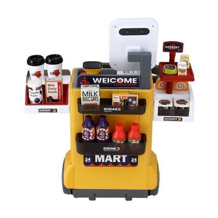 Keezi Kids Pretend Playset Supermarket Shopping Role Play Toy Cash Food 48PCS.