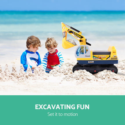 Keezi Ride On Car Toys Kids Excavator Digger Sandpit Bulldozer Car Pretend Play.