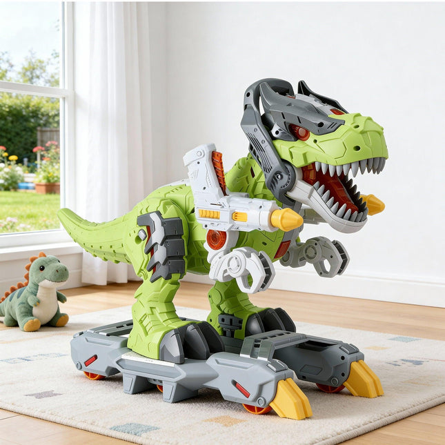 Keezi Kids Dinosaur Ride On Push Car Toy with Spray Function Indoor Outdoor Toys.