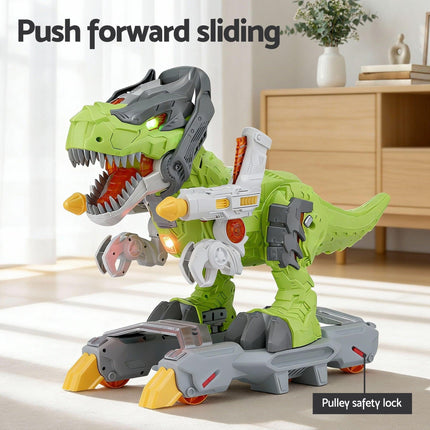 Keezi Kids Dinosaur Ride On Push Car Toy with Spray Function Indoor Outdoor Toys.