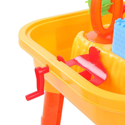 Keezi Kids Sandpit Pretend Play Set Sand Water Table Chair Outdoor Beach Toy.