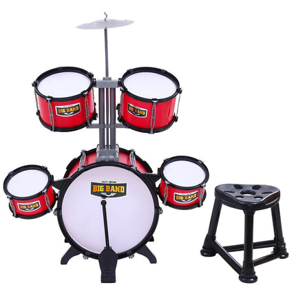Keezi Kids 7 Drum Set Junior Drums Kit Musical Play Toys Childrens Mini Big Band.