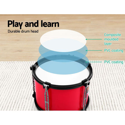 Keezi Kids 7 Drum Set Junior Drums Kit Musical Play Toys Childrens Mini Big Band.