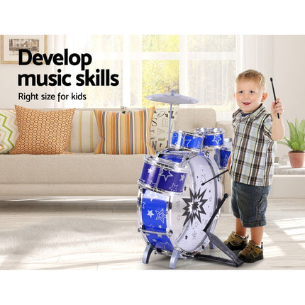 Keezi 11 Piece Kids Drum Set.