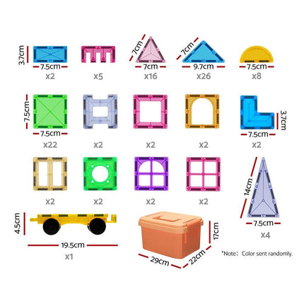 Keezi 100pcs Kids Magnetic Tiles Blocks Building Educational Toys Children Gift.