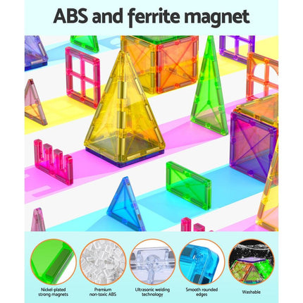 Keezi 100pcs Kids Magnetic Tiles Blocks Building Educational Toys Children Gift.