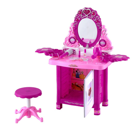 Keezi Kids Pretend Makeup Play Set Dressing Table Chair Girls Toys Children.