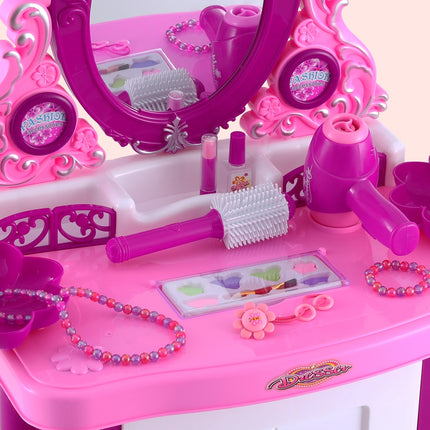 Keezi Kids Pretend Makeup Play Set Dressing Table Chair Girls Toys Children.