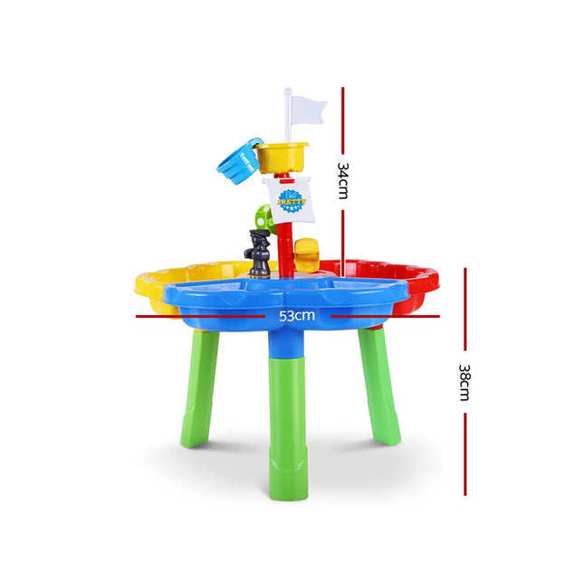 Keezi Kids Sandpit Pretend Play Set Outdoor Sand Water Table Beach Toy.