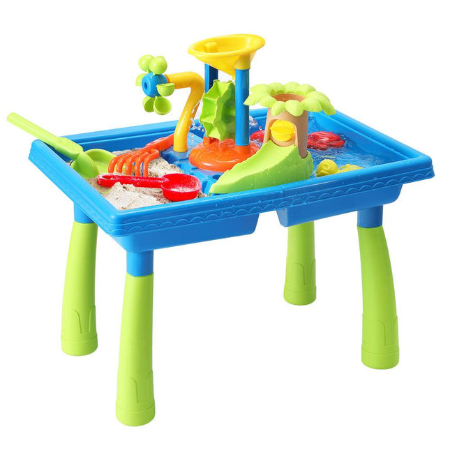 Keezi Kids Sand and Water Table Windmill Shovel Outdoor Sandpit Toys Beach Play.