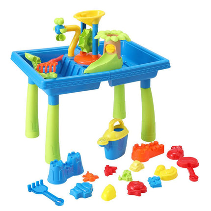 Keezi Kids Sand and Water Table Windmill Shovel Outdoor Sandpit Toys Beach Play.